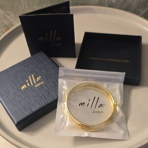Milla 14K Gold Plated 2.8in Large Hoop Earrings NIB
